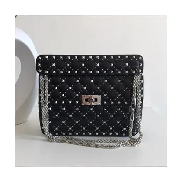 Valentino 2019 Leather Rockstud Spike MediumTote S… - 1