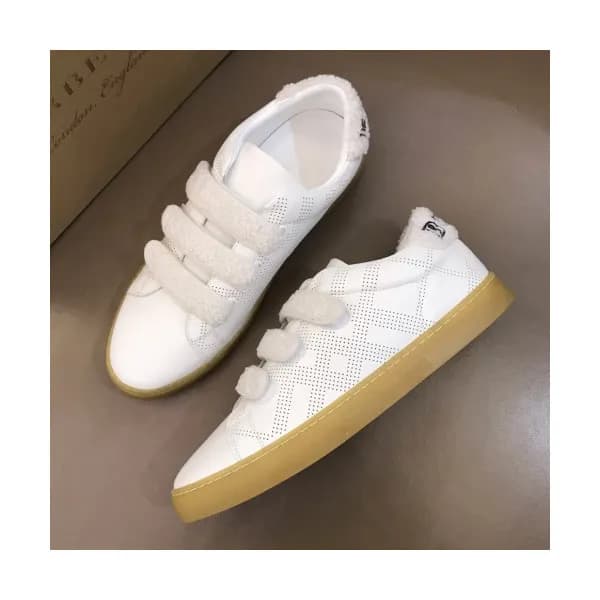 Burberry 2019 Mens Cajual Velcro Leather Sneakers … - 1