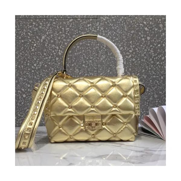 Valentino 2019 Leather Ruckstud Tote Shoudler Bag,… - 1