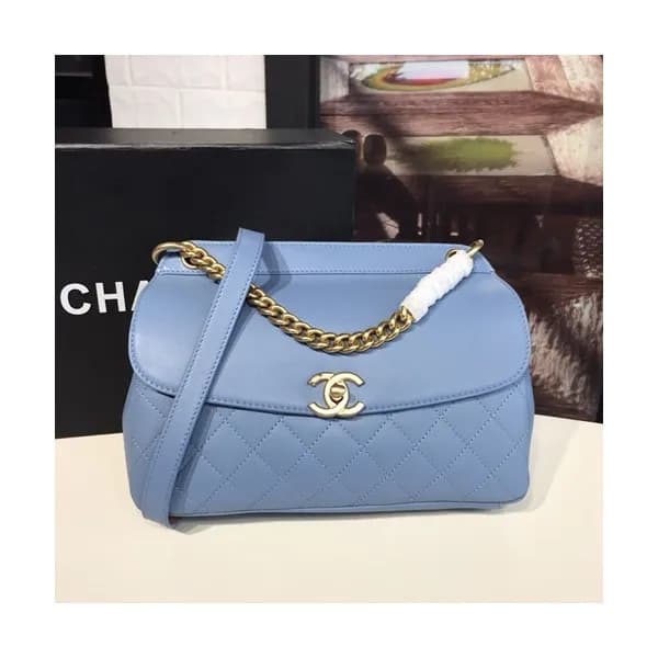 Chanel 2019 Women Leather Tote Shoulder Bag ,24CM … - 1