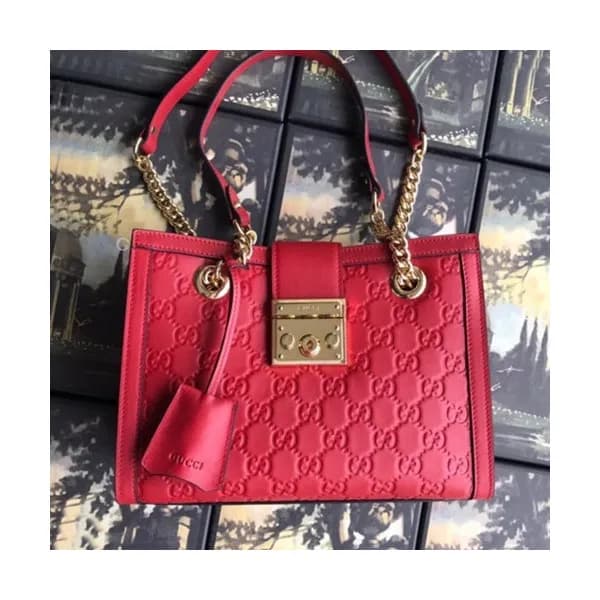 Gucci 2019 GG Supreme Padlock Small Shoulder Bag,2… - 1