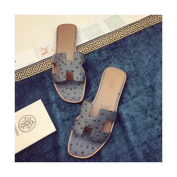 Hermes 2019 Ladies Classic Oasis Leather Slipper -… - 1