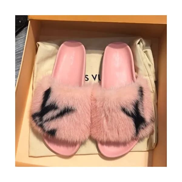 Louis Vuitton 2019 Ladies Mink Fur Slipper - 루이비통 … - 1
