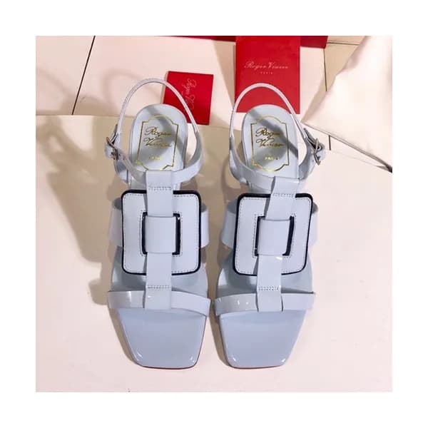 Roger Vivier 2019 Ladies Leather Middle-heel Sanda… - 1