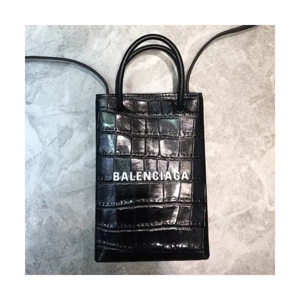 Balenciaga 2019 Leather Super Mini Tote Shoulder B… - 1