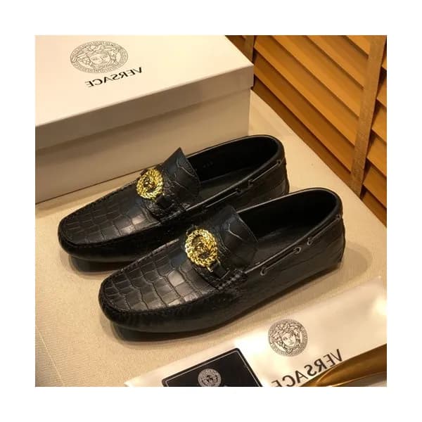 Versace 2020 Mens Leather Loafer - 베르사체 2020 남성용 레… - 1