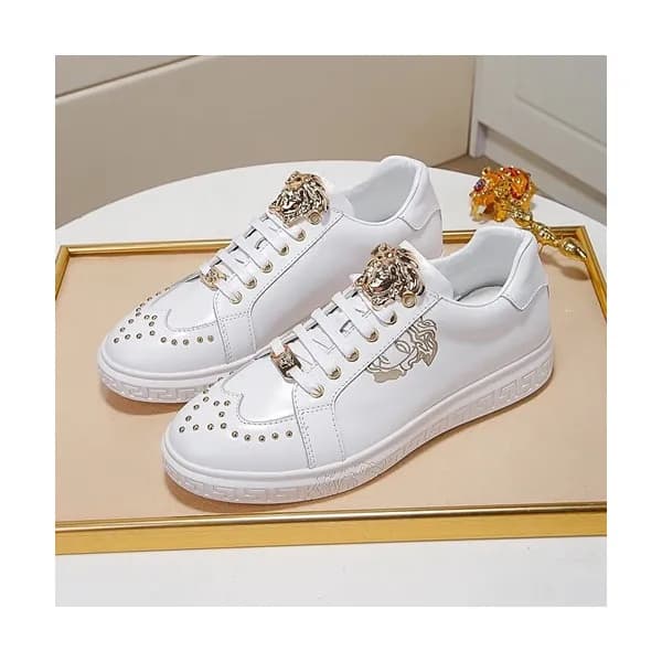 Versace 2020 Mens Leather Sneakers - 베르사체 2020 남성용… - 1