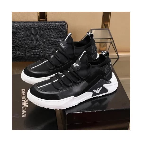 Armani 2020 Mens Leather Sneakers - 알마니 2020 남성용 … - 1
