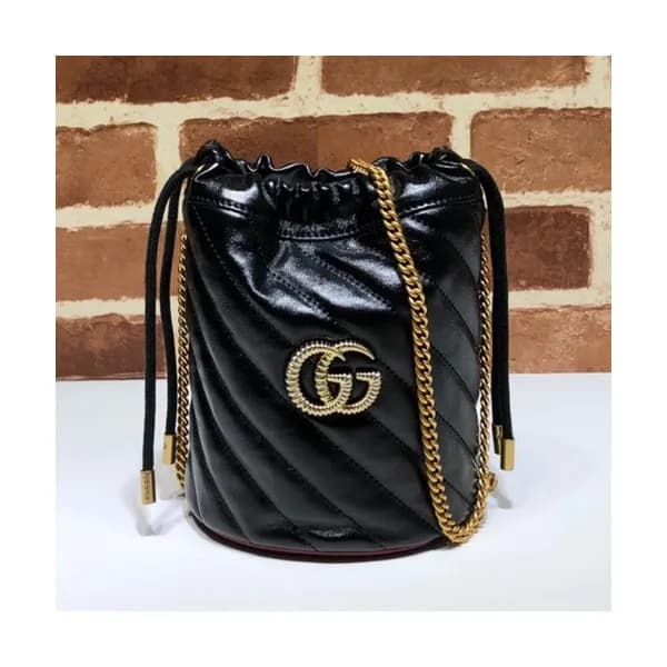 Gucci 2020 GG Marmont Mini Women Bucket Chain Shou… - 1