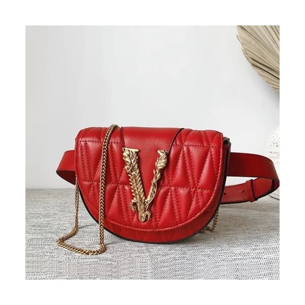Versace 2020 Leather Hip Sack / Shoulder Bag,18CM … - 1