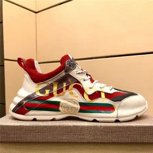 Gucci 2020 Men's Leather Sneakers - 구찌 2020 남성… - 1