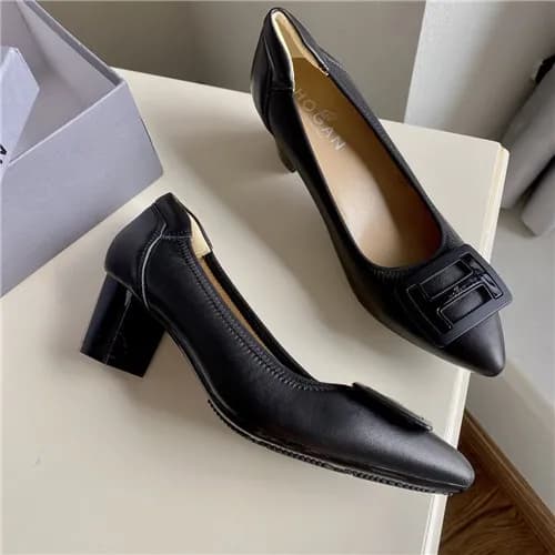 Hogan 2020 Women's Leather Middle Heel Shoes -… - 1