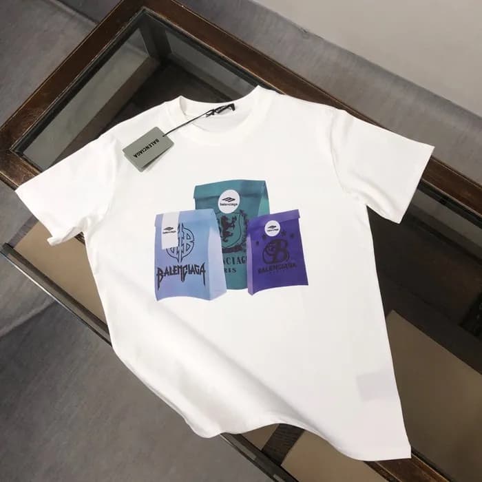 Balenciaga Mm/Wm Logo Cotton Short Sleeved Tshirt… - 1