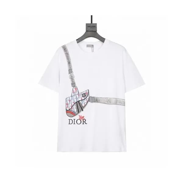 Dior Mm/Wm Casual Crew-neck Short Sleeved Tshirts… - 1
