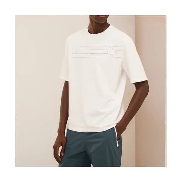 [유니크]Hermes Mens Crew-neck Short Sleeved Tshirts … - 1