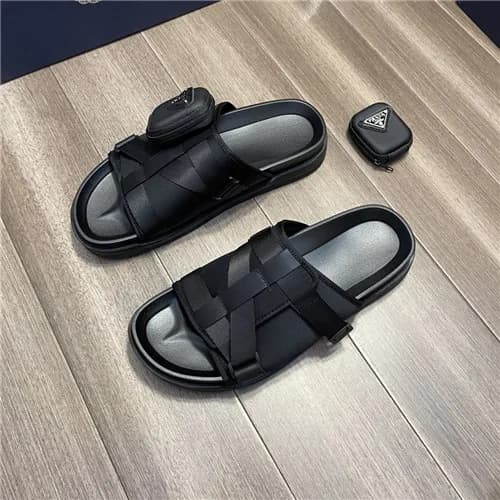 Prada 2021 Men's Canvas Slipper,PRAS0786 - 프라다… - 1