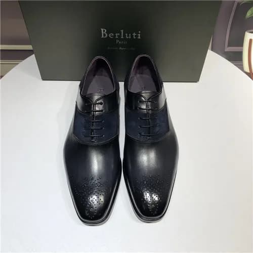 Berluti 2021 Men's Leather Oxford Shoes,BERTS0… - 1