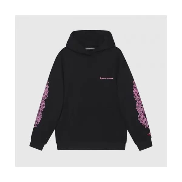 Chrom Hearts Mens Logo Cotton Hoodie Black - 크롬하츠… - 1
