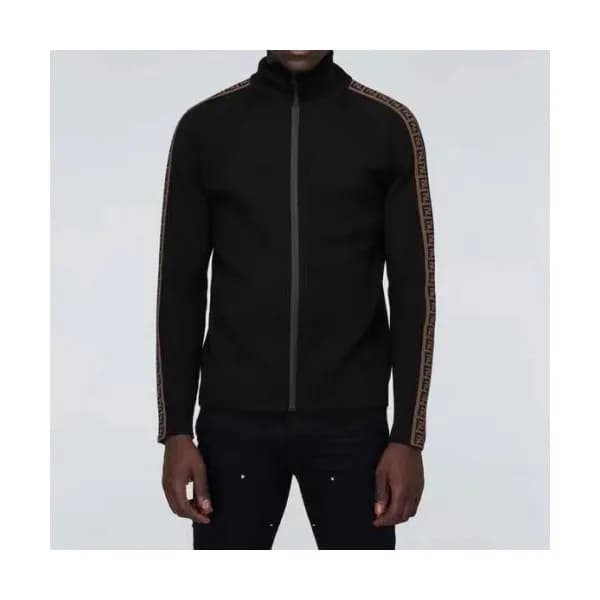Fendi Mens Logo Crew-neck Sweaters Black - 펜디 202… - 1