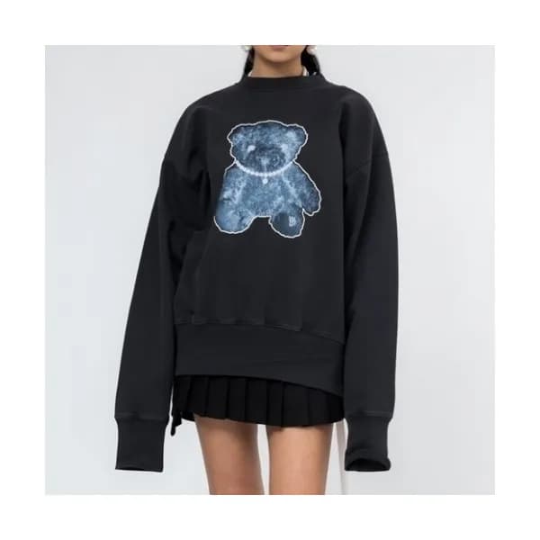 WELLDONE Mm/Wm Retro Logo Crew-neck Tshirts Black… - 1