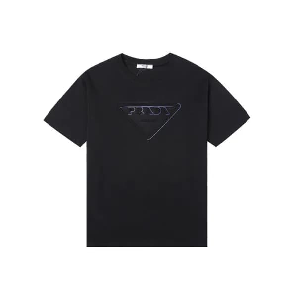 프라다 남성 크루넥 블랙 반팔티 - Mens Black Tshirts - Pra02608x - 1