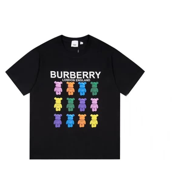 버버리 남성 크루넥 블랙 반팔티 - Mens Black Tshirts - Bur04239x - 1