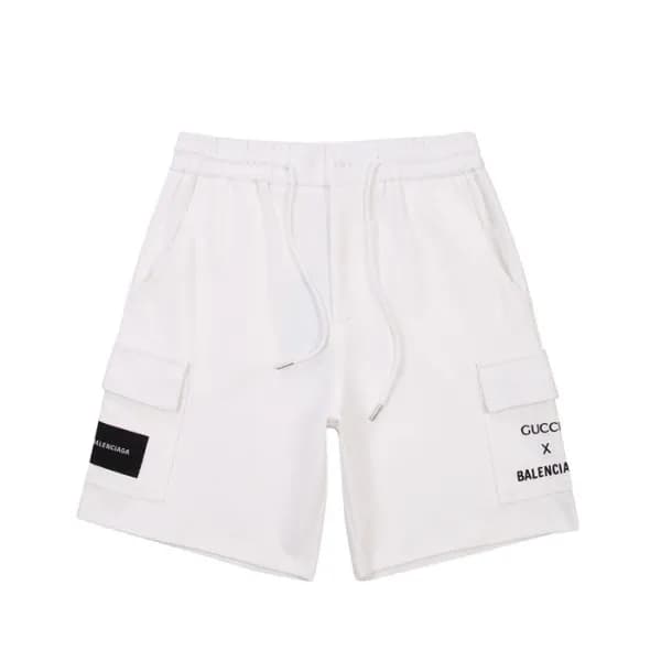 발렌시아가 남성 트렌디 화이트 반바지 - Mens White Half-pants - bal… - 1