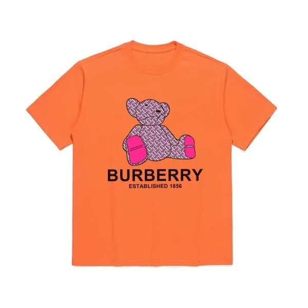 버버리 남성 오렌지 크루넥 반팔티 - Mens Orange Tshirts - Bur0429… - 1
