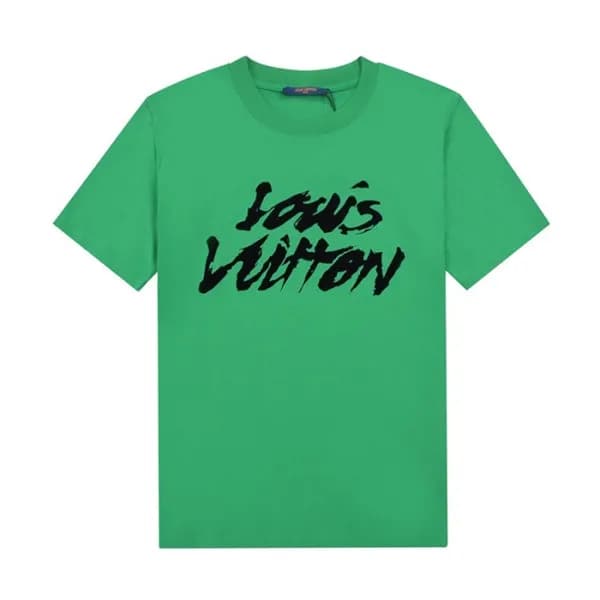 루이비통 남성 그린 크루넥 반팔티 - Mens Green Tshirts - lou04921… - 1
