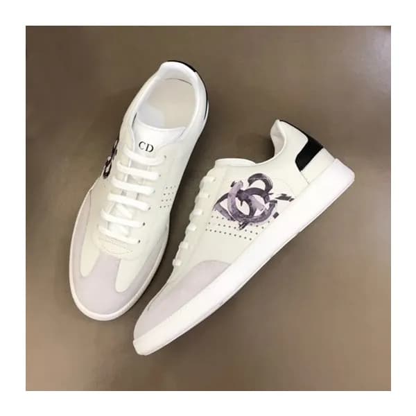 디올 남성 프린팅 화이트 스니커즈 - Mens White Sneakers - dio0192… - 1