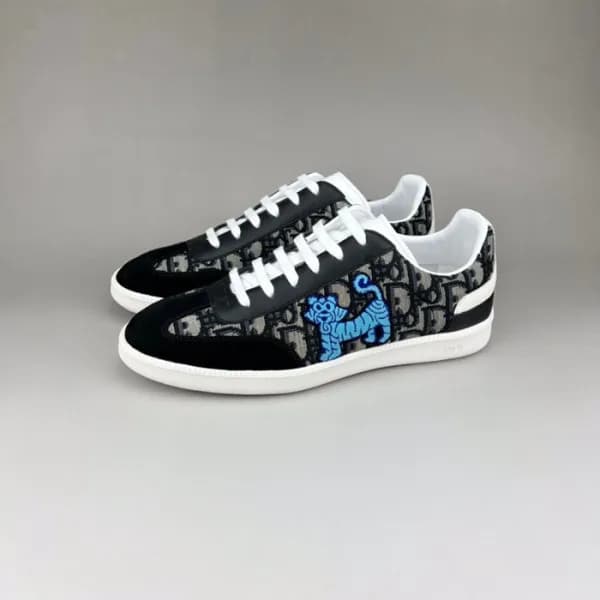 디올 남성 시그니처 블랙 스니커즈 - Mens Black Sneakers - dio0193… - 1