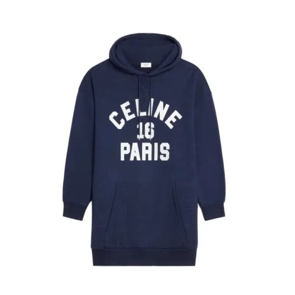 셀린느 여성 네이비 캐쥬얼 후드티 - Womens Navy Hoodie - cel0440x - 1