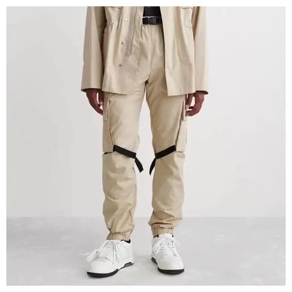 오프화이트 남성 캐쥬얼 베이지 팬츠 - Off-white Mens Beige Pants -… - 1
