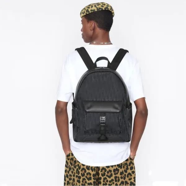 디올 남성 오블리크 블랙 백팩 - Dior Mens Black Back Pack - di1… - 1