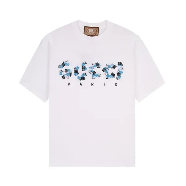 구찌 남/녀 화이트 크루넥 반팔티 - Gucci Unisex White Short slee… - 1