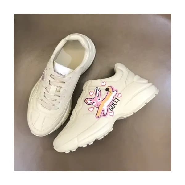 구찌 남/녀 아이보리 라이톤 - Gucci Unisex Ivory Sneakers - gu… - 1