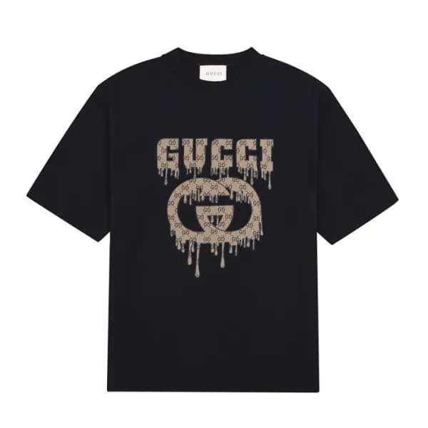 구찌 남성 블랙 크루넥 반팔티 - Gucci Mens Black Short sleeved … - 1