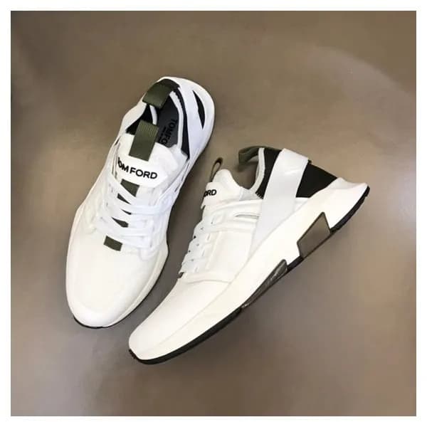 톰포드 남성 캐쥬얼 화이트 스니커즈 - Tom Ford Mens White Sneakers… - 1