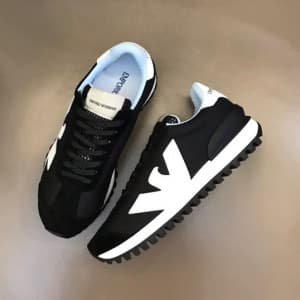 알마니 남성 클래식 블랙 스니커즈 - Armani Mens Black Sneakers - …
