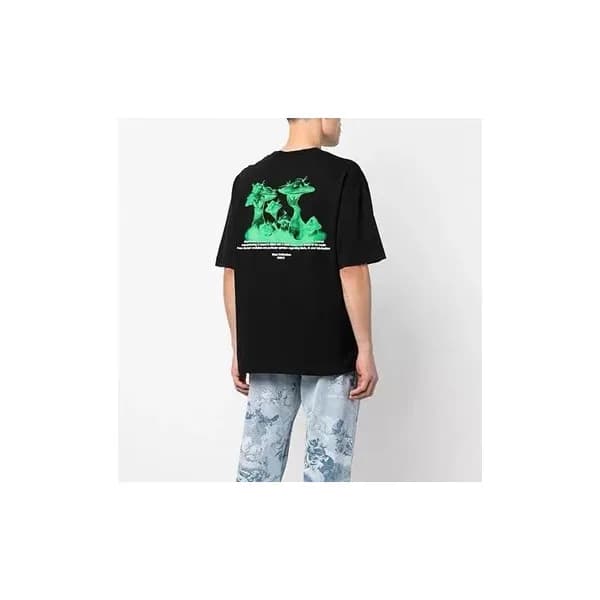 오프화이트 남성 모던 블랙 반팔티 - Off white Mens Black Short sl… - 1