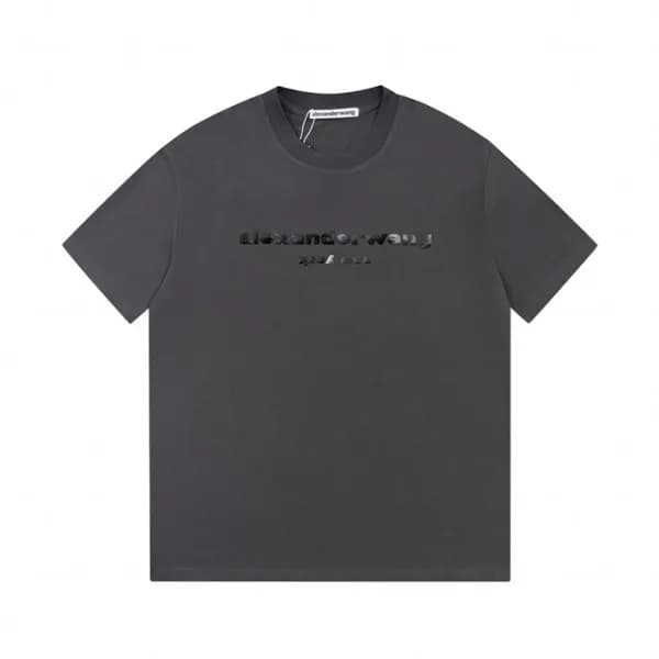 알렉산더왕 남성 그레이 반팔티 - Alexander wang Mens Gray Short … - 1