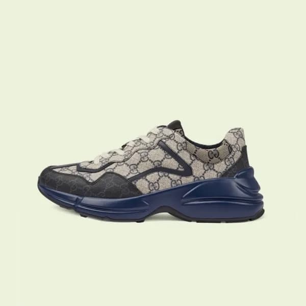 구찌 여성 네이비 라이톤 - Gucci Womens Navy Sneakers- gu690X - 1