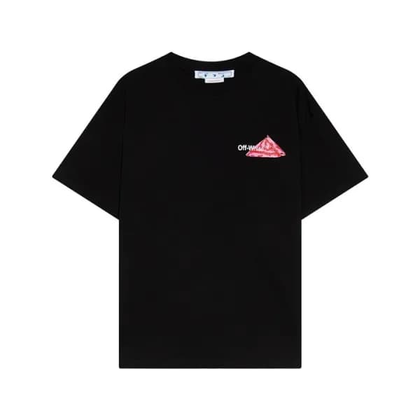 오프화이트 남성 모던 블랙 반팔티 - Off white Mens Black Short sl… - 1