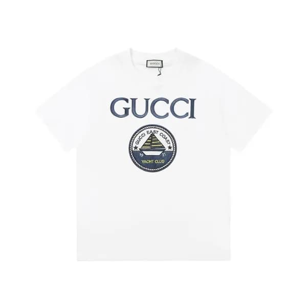 구찌 남/녀 화이트 크루넥 반팔티 - Gucci Unisex White Short slee… - 1