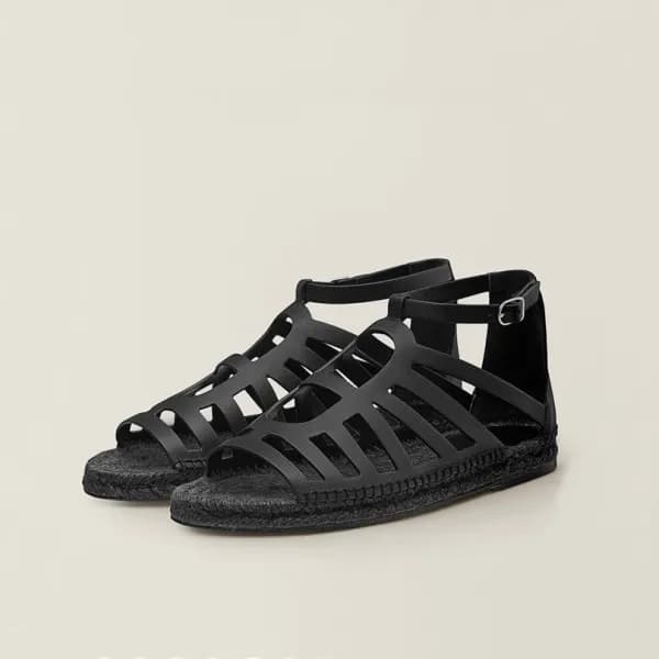 에르메스 여성 블랙 샌들 - Hermes Womens Black Sandals - he25… - 1