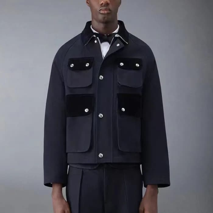 톰브라운 남성 블랙 데님 자켓 - Thom Browne Mens Black Jackets … - 1