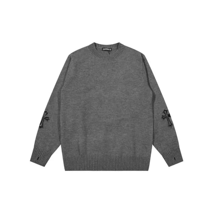 크롬하츠 남성 그레이 니트- Chrom hearts Mens Gray Knits - ch2… - 1