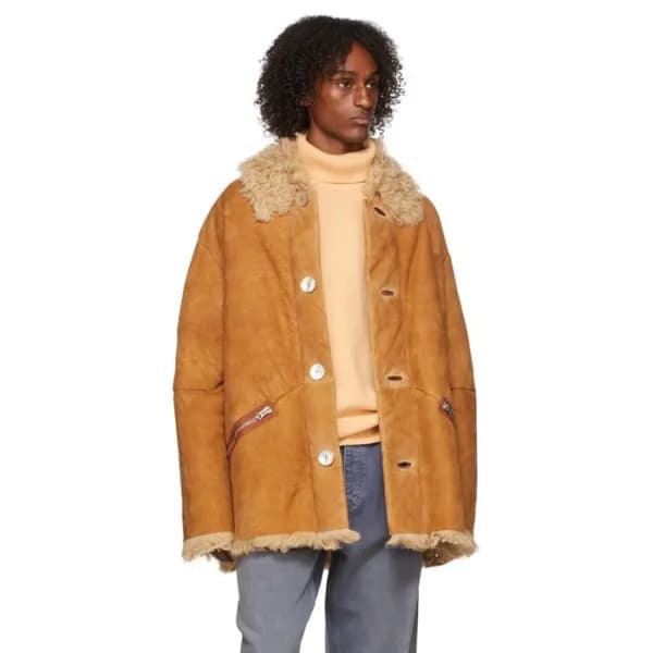 아크네 남성 카멜 가죽 자켓 - Acne Sstudios Mens Camel Jackets… - 1