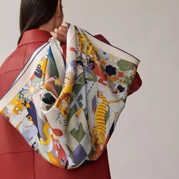 에르메스 여성 블루 스카프 - Hermes Womens Blue Scarf - acc135… - 1