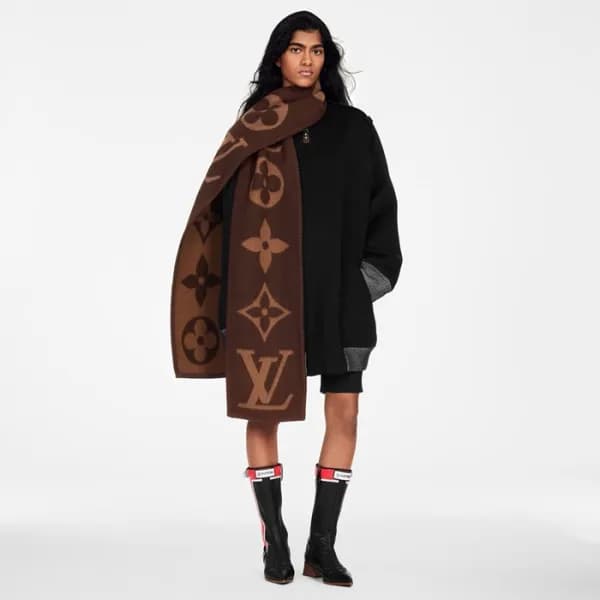 루이비통 여성 브라운 머플러 - Louis vuitton Womens Brown Muffl… - 1